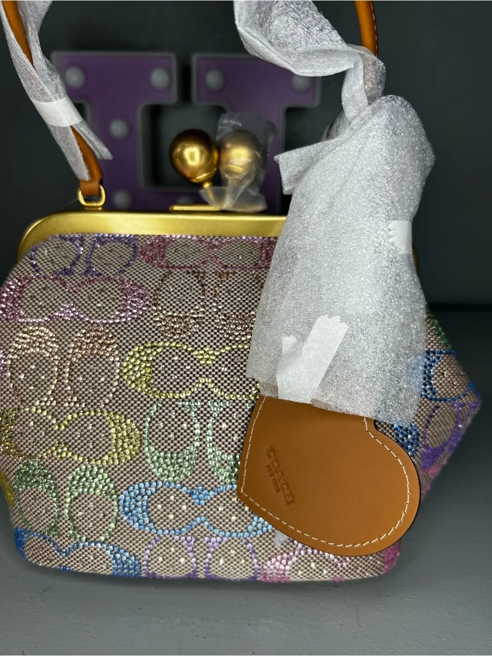 Coach Crystal Kisslock Frame Bag 16